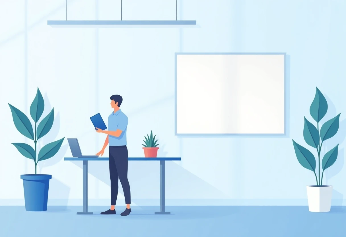 Inviting office workspace