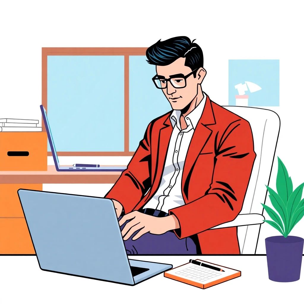 Remote worker focusing on growth opportunities