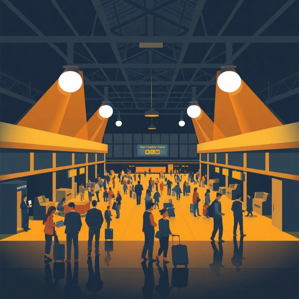 Airport environment for cabin crew