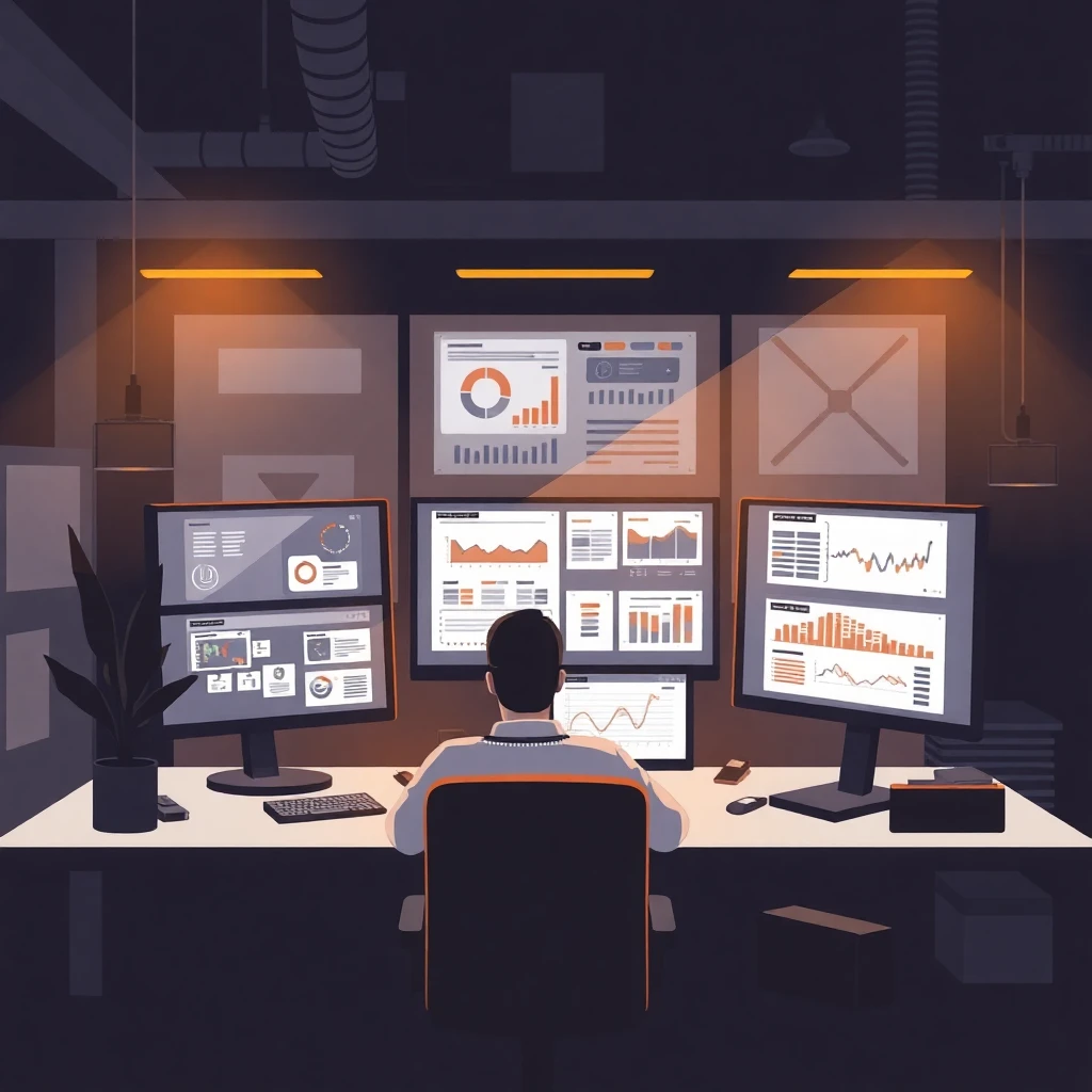 Security analyst at work