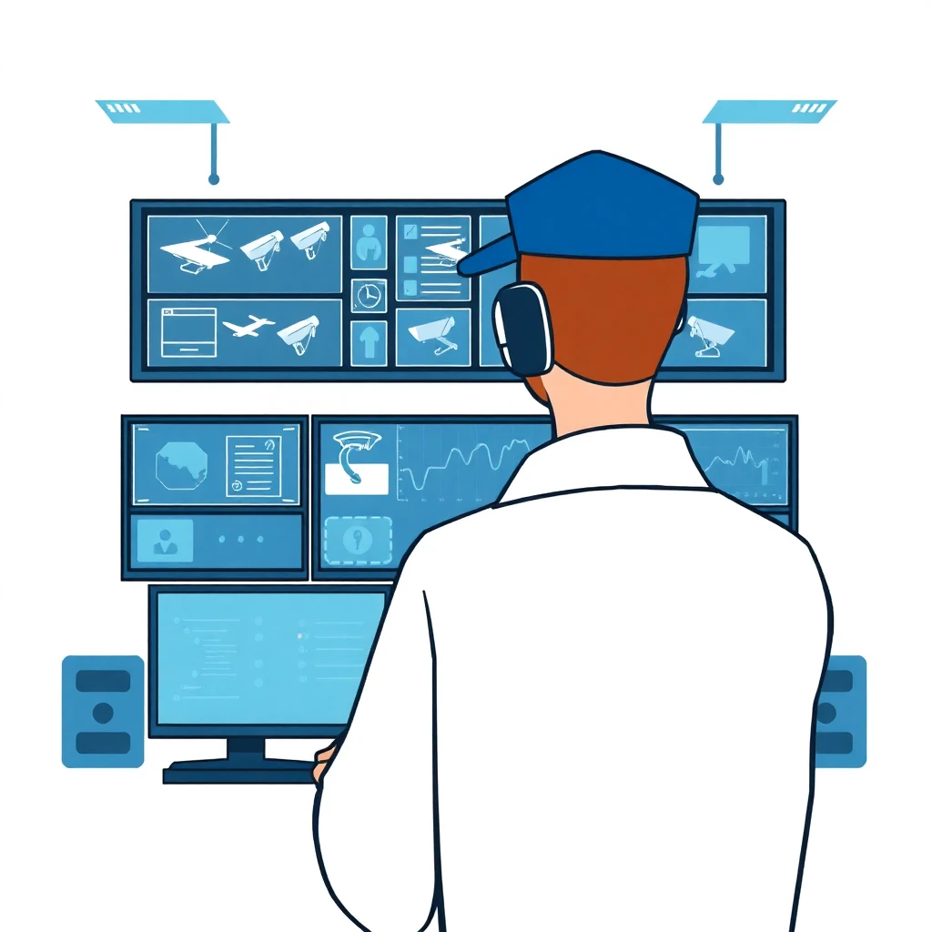 Security officer at work