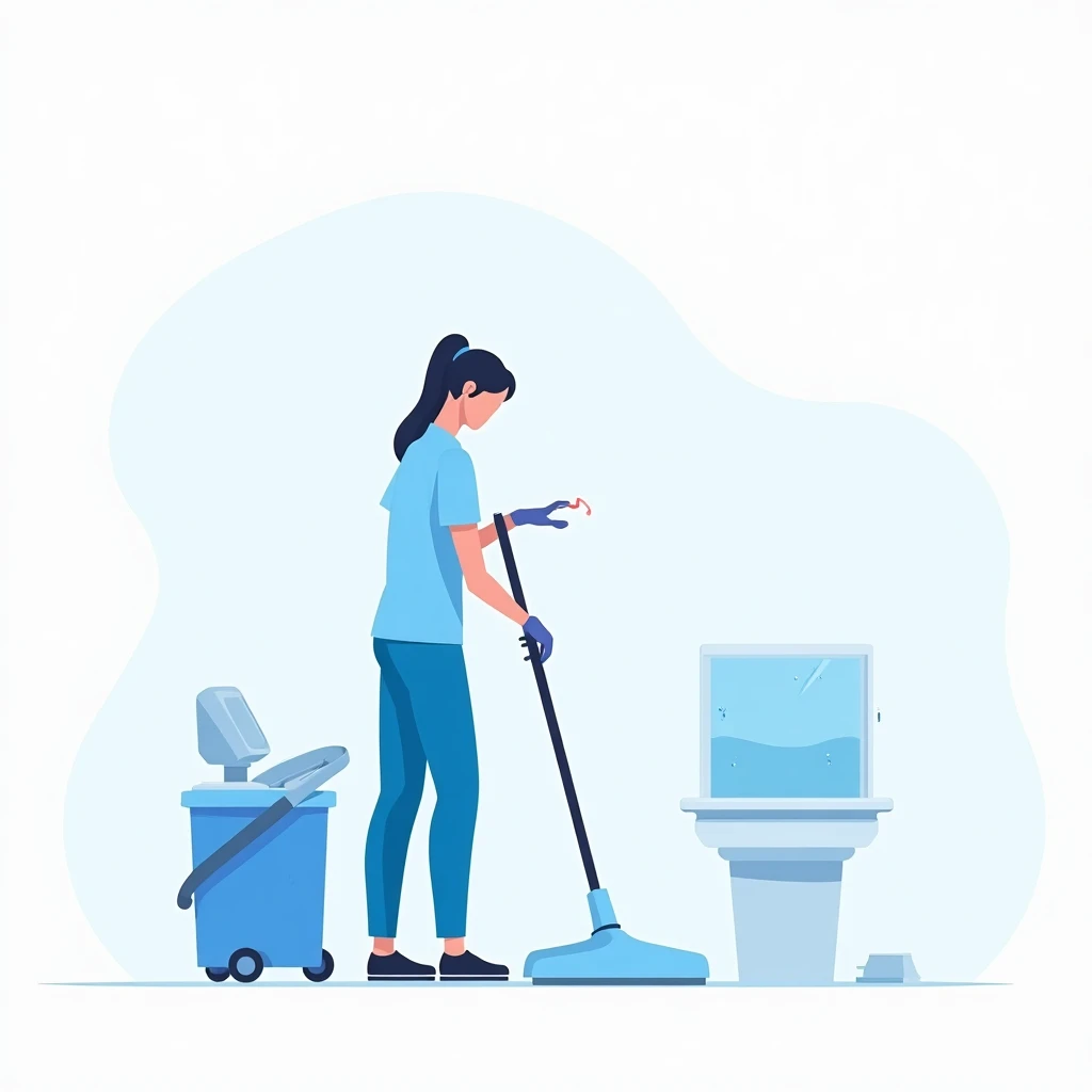 Healthcare cleaning professional