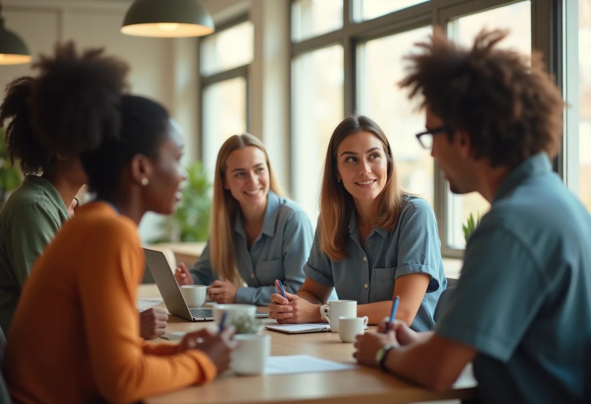 Cleaning team meeting