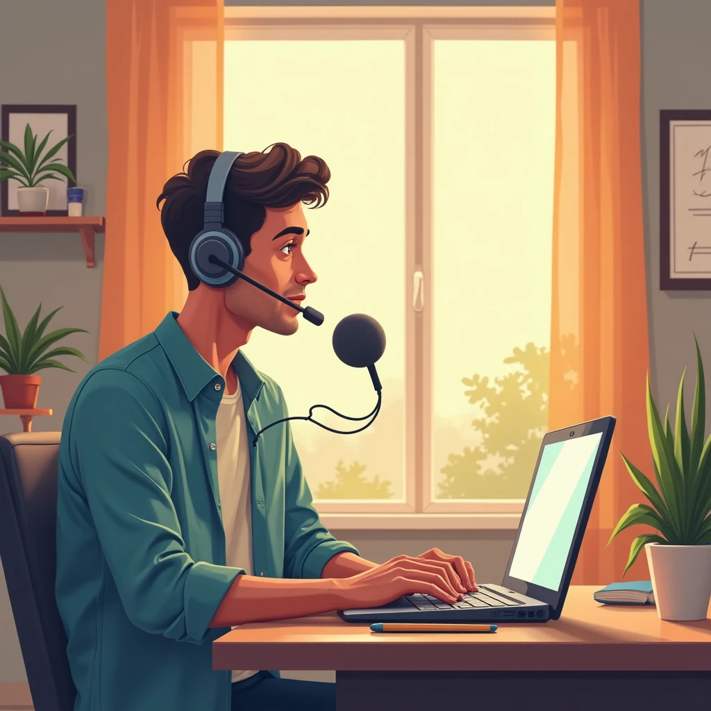 Travail à domicile en service client