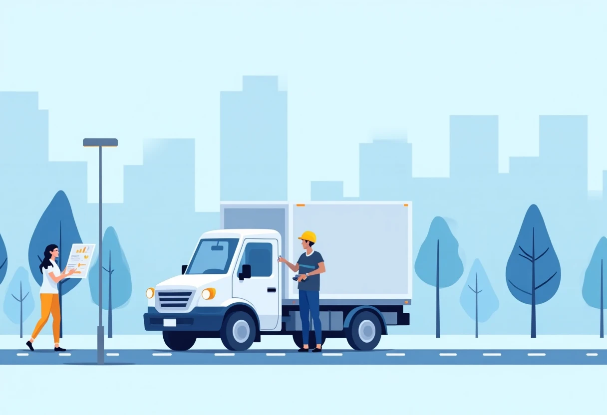 Modern delivery scene