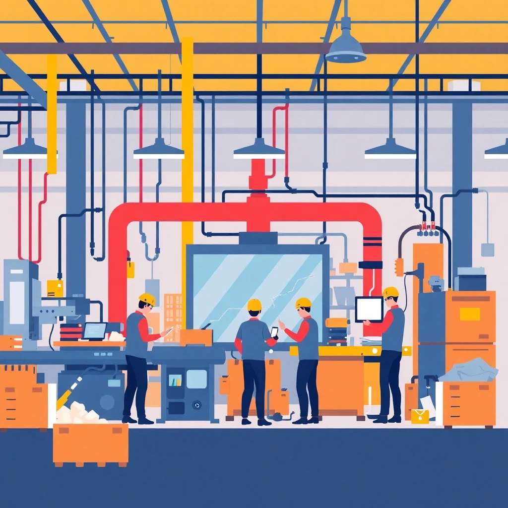 Modern manufacturing plant