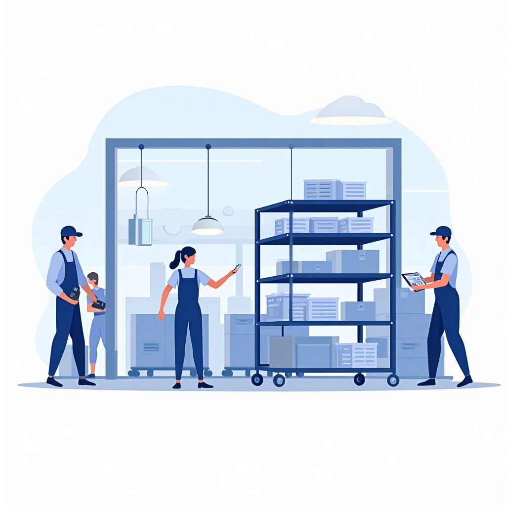 Dynamic warehouse scene