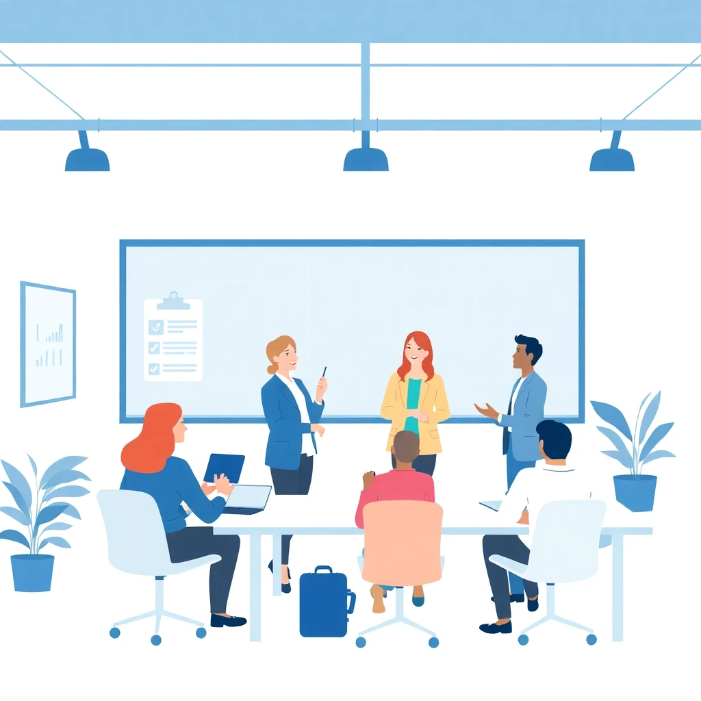 Educators collaborating