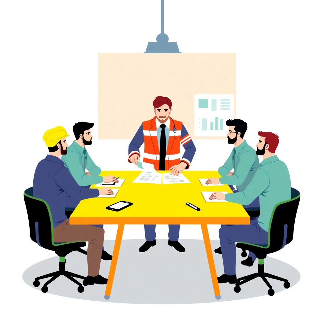 Consultor de seguridad trabajando en equipo