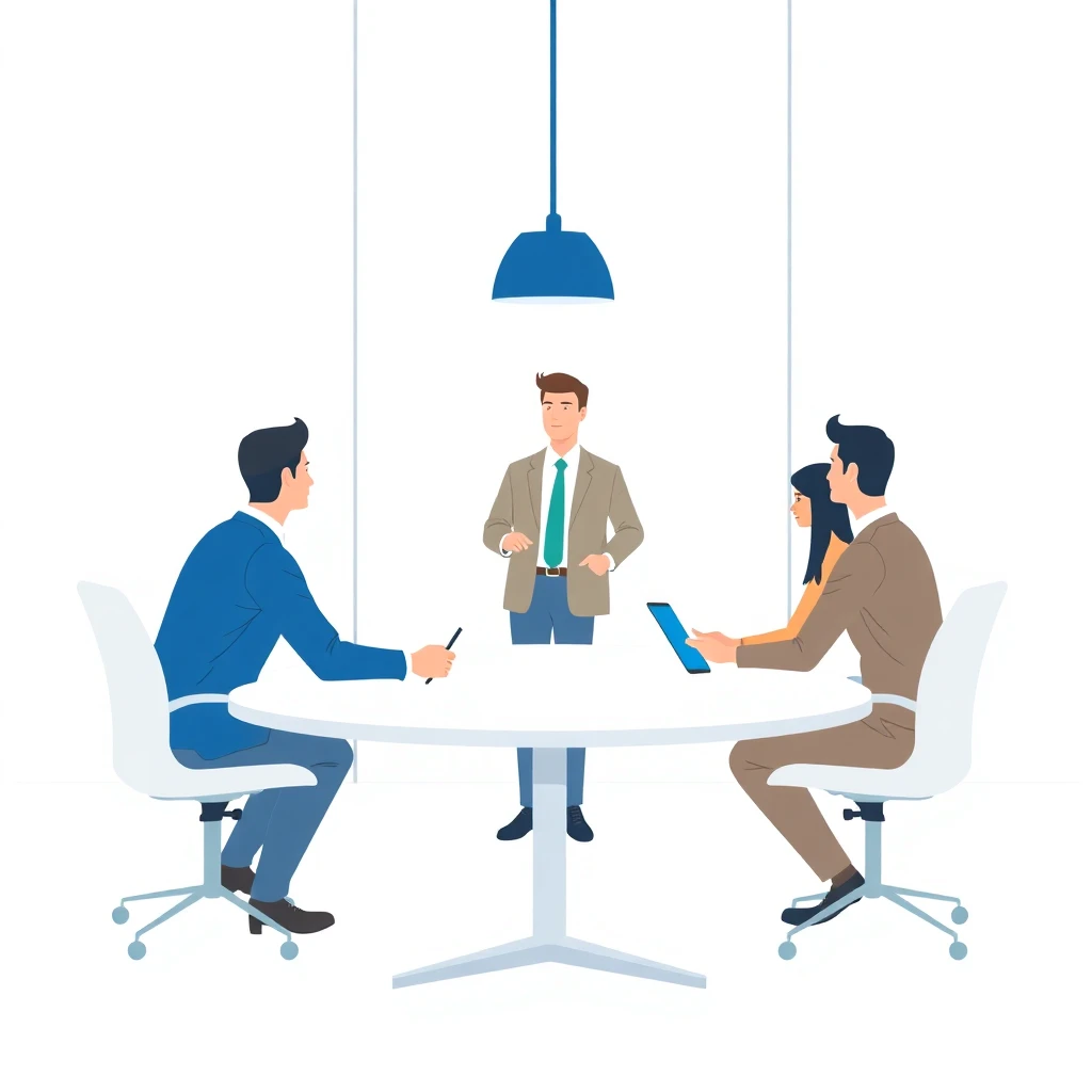 Reunión de estrategia logística