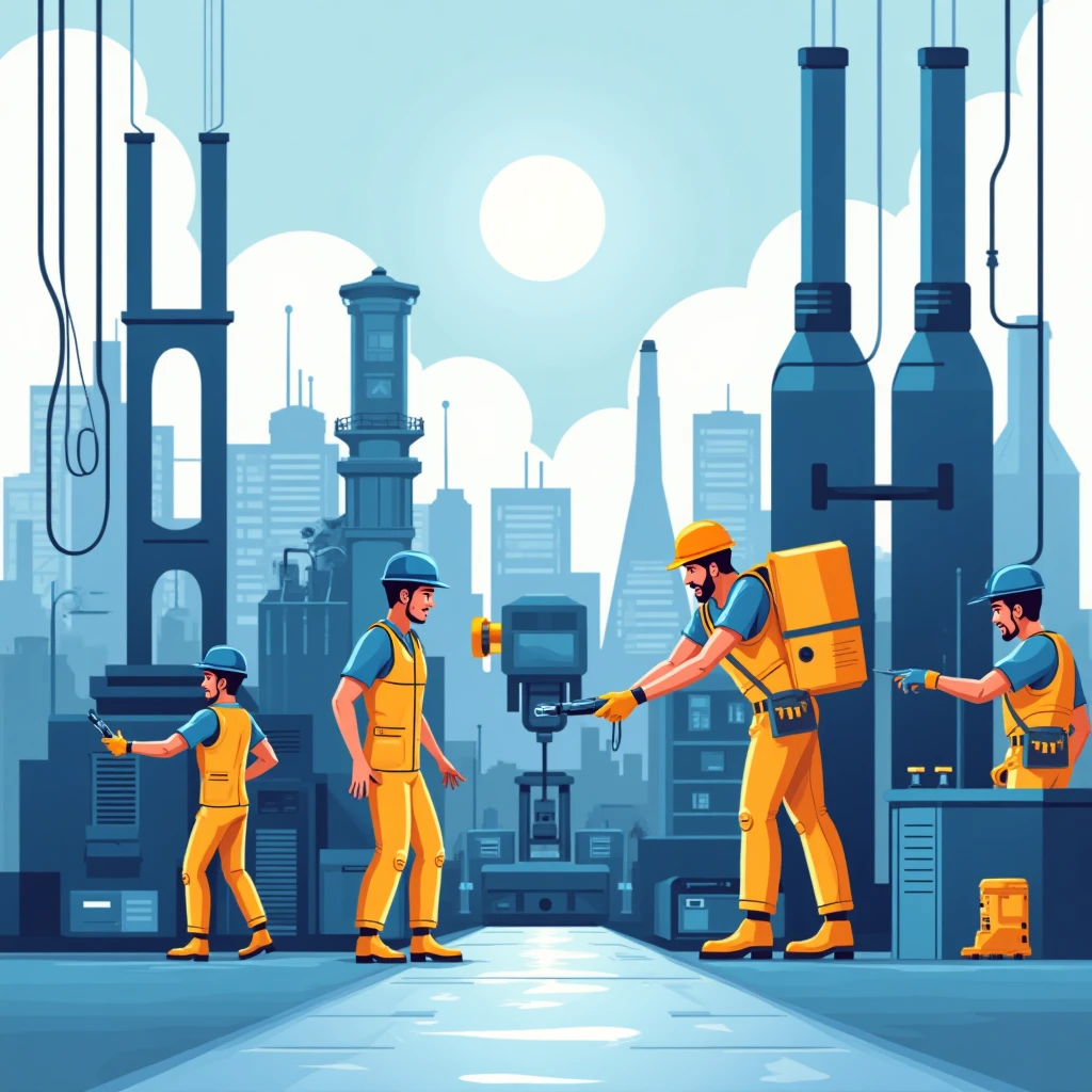 High-tech factory setting