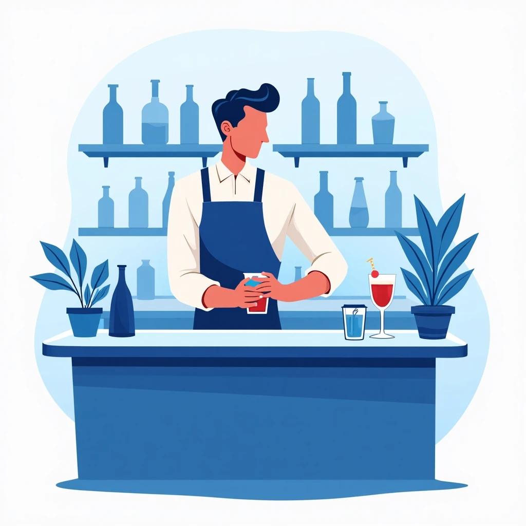 Bartender at work