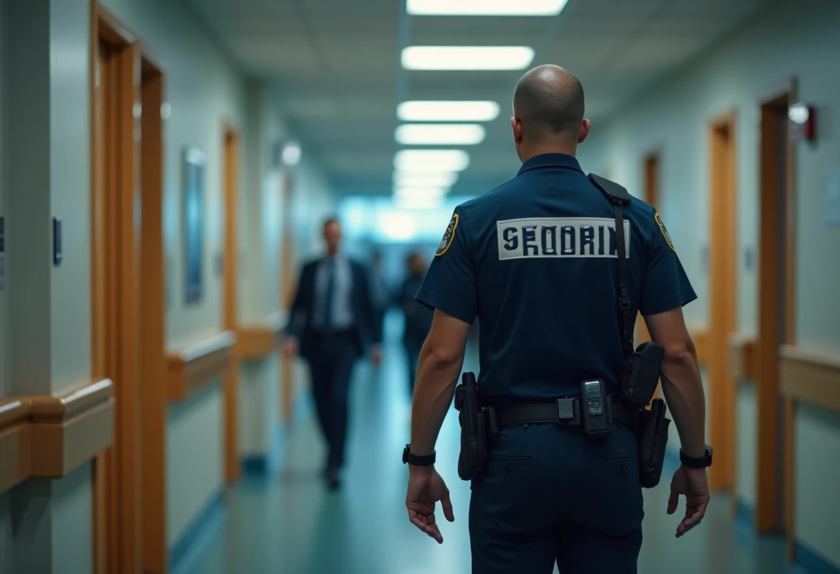 Hospital security officer on duty