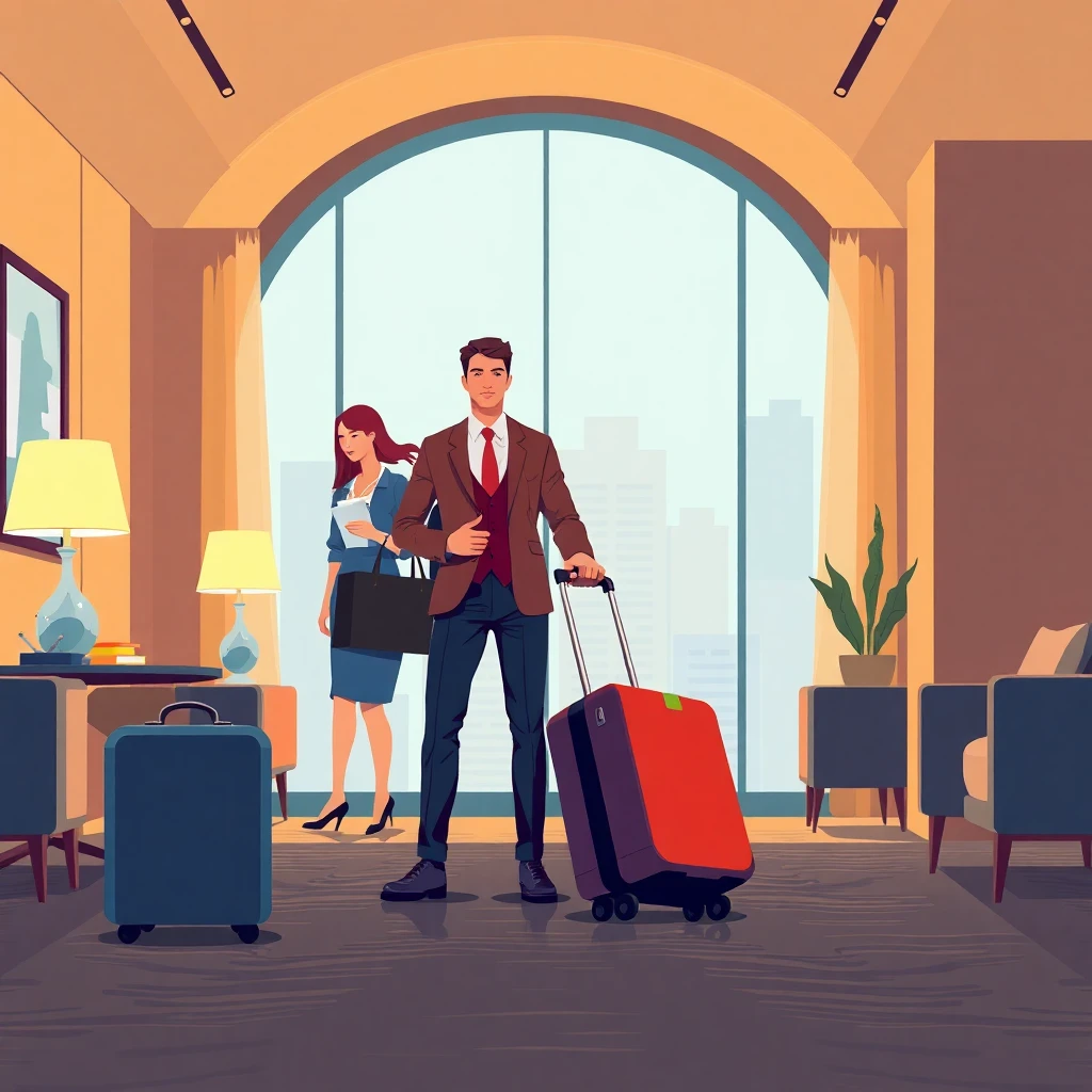 Hospitality staff assisting guest