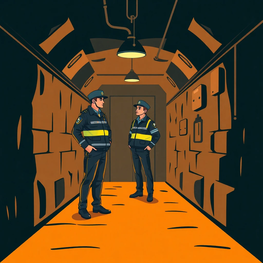 Agents de sécurité en discussion