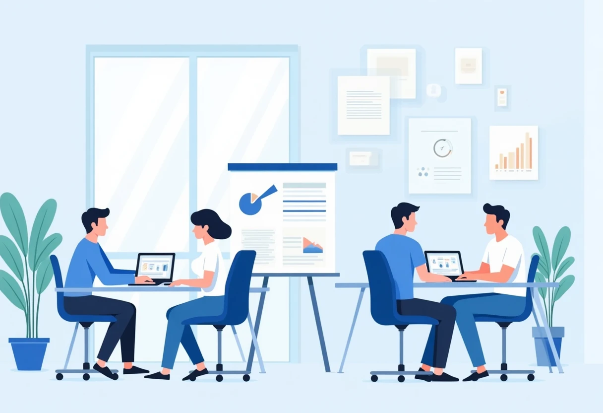 Travail à domicile dans un bureau moderne