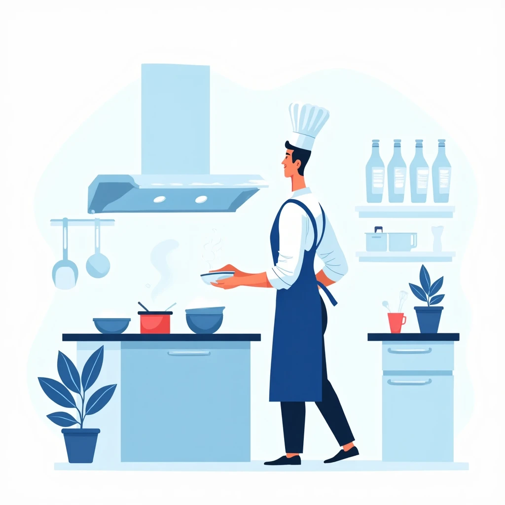 Chef cuisinier en cuisine