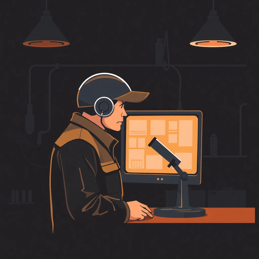 Agent de sécurité en action