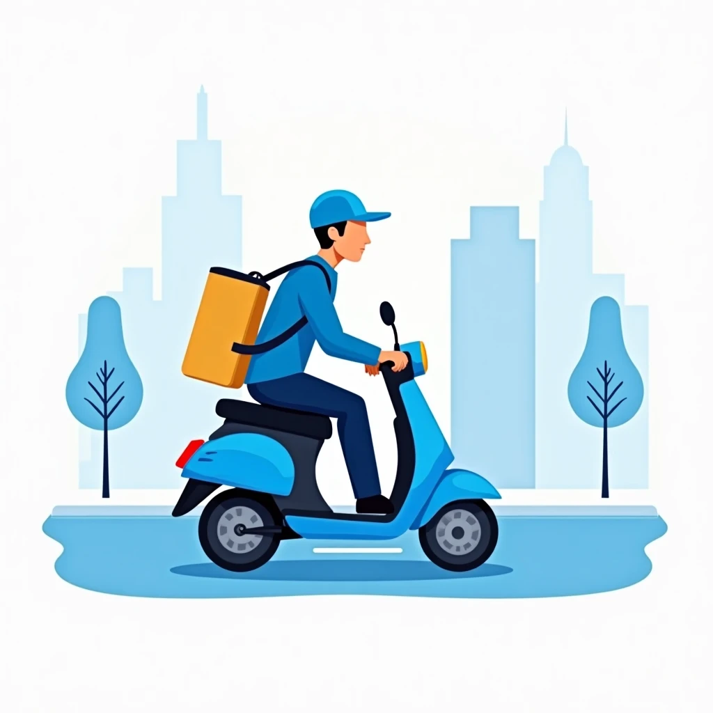 Livreur en scooter