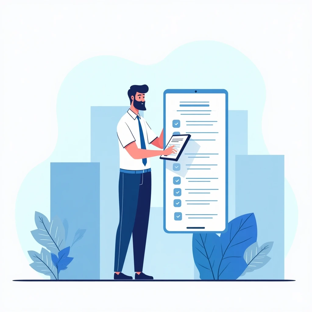 Revisando entregas en una tableta