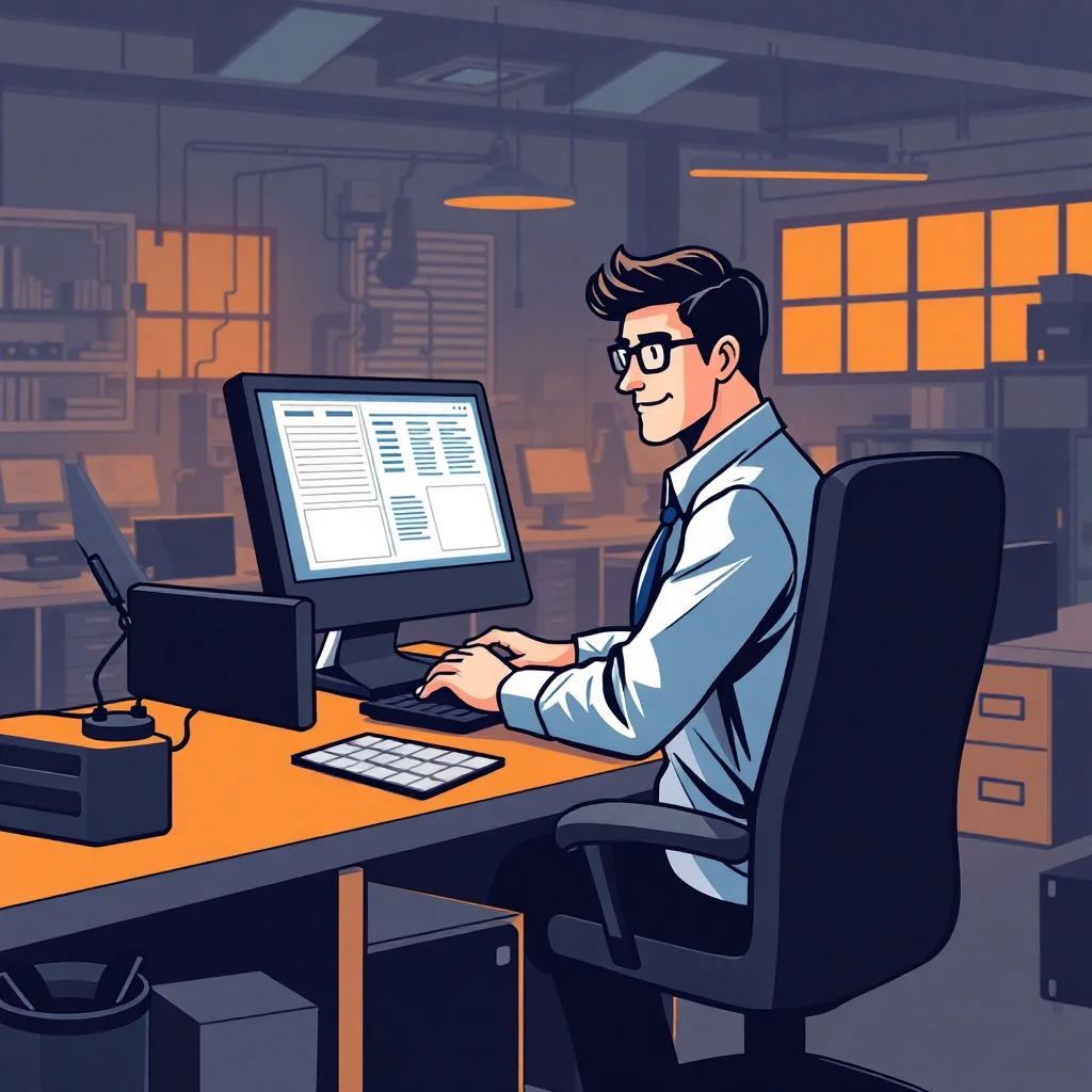 Managing tasks at a computer desk