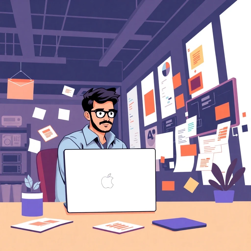 Desarrollador trabajando en un proyecto