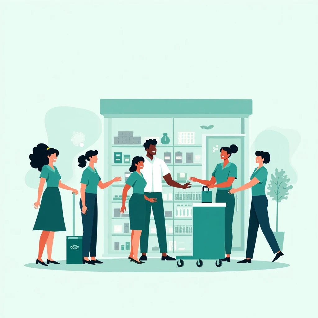 Busy retail environment