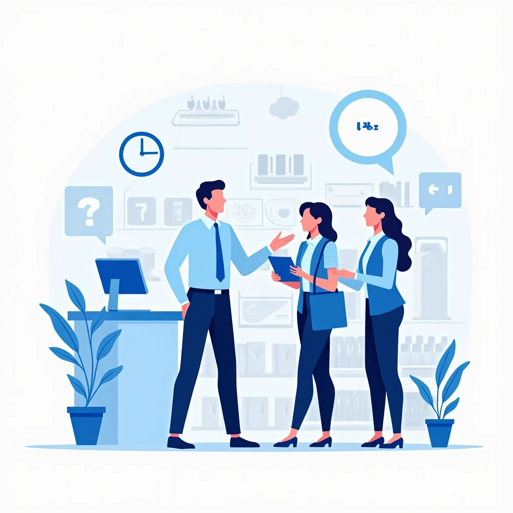 Retail manager leading a team