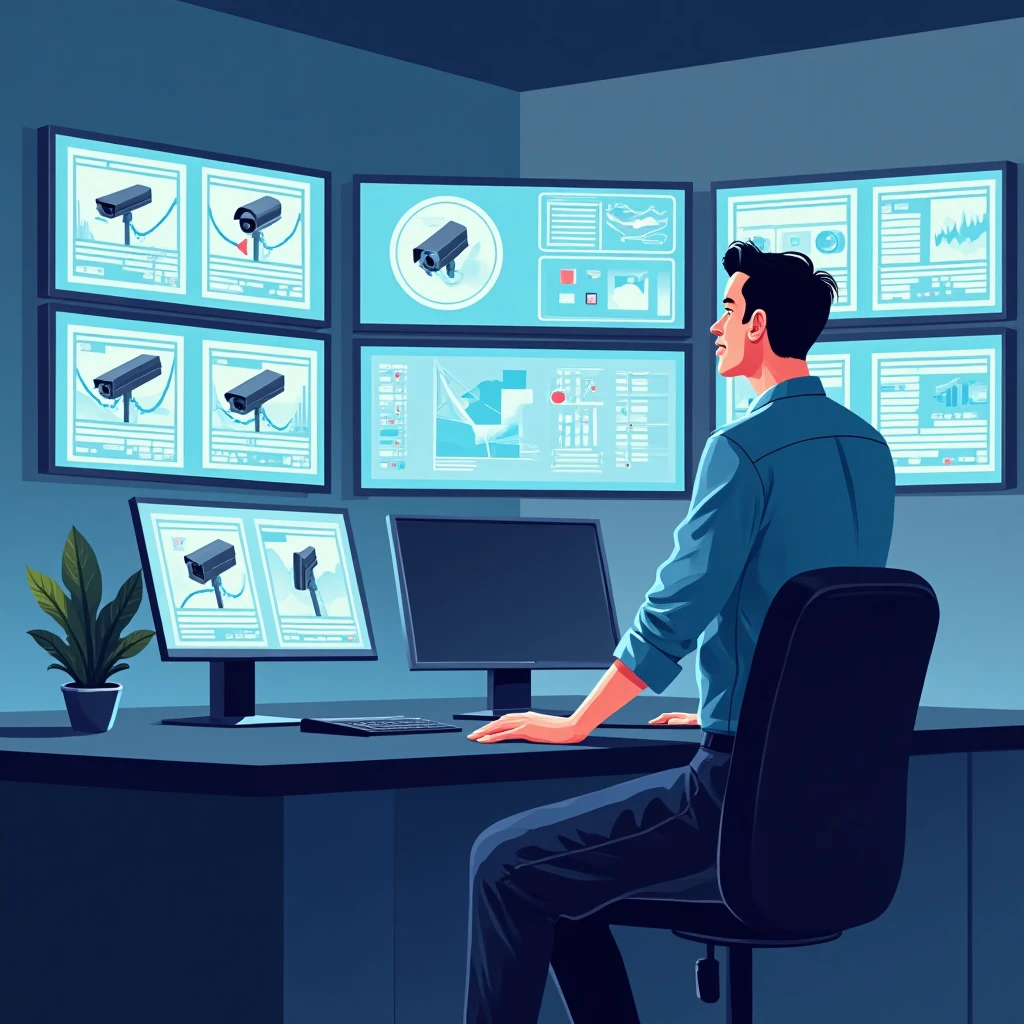 Security officer at work