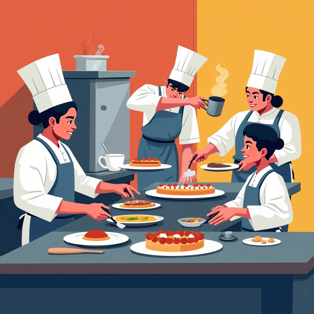 Chefs working in harmony