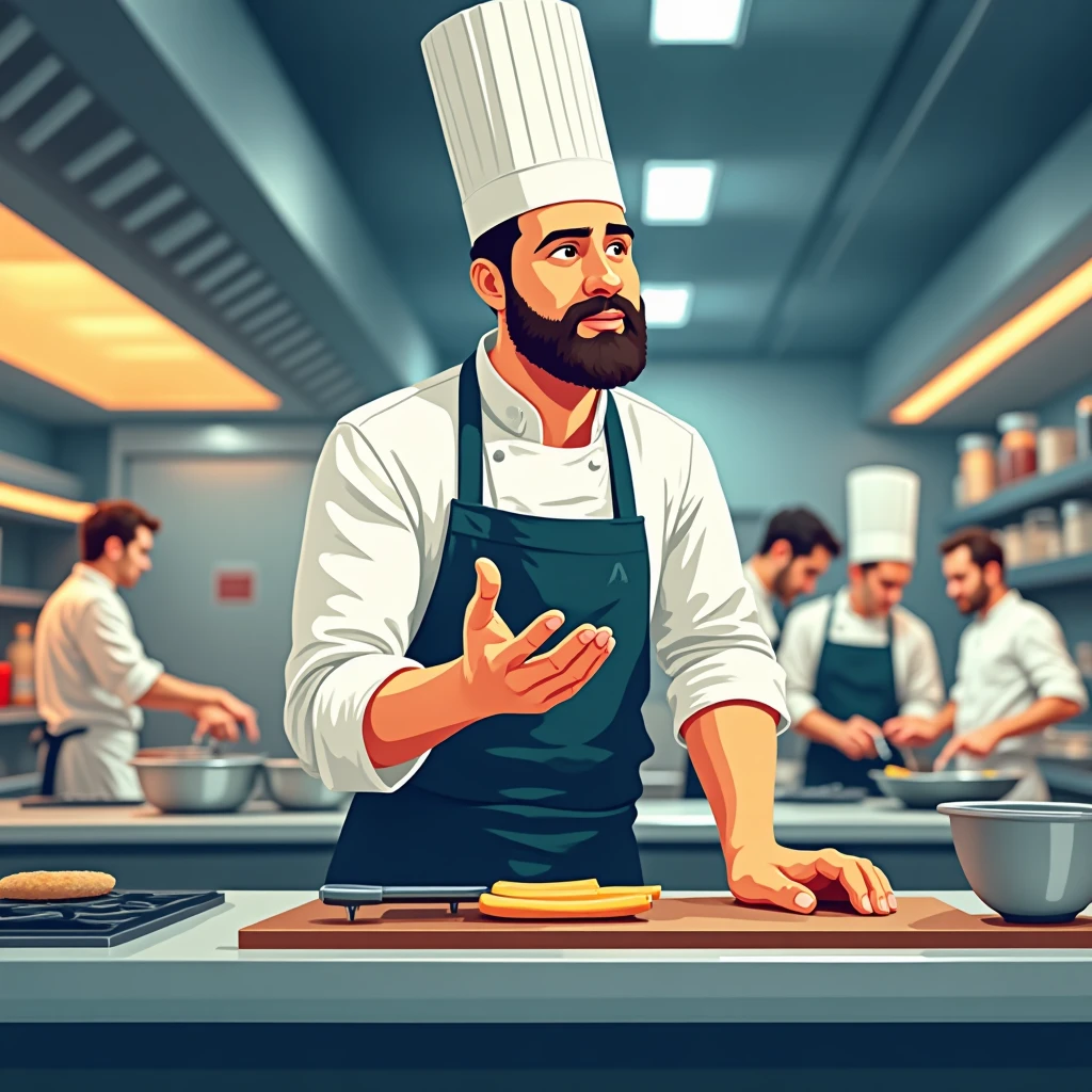 Executive chef in action