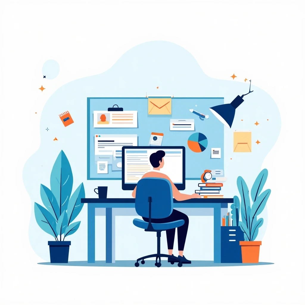 Creative remote work setting