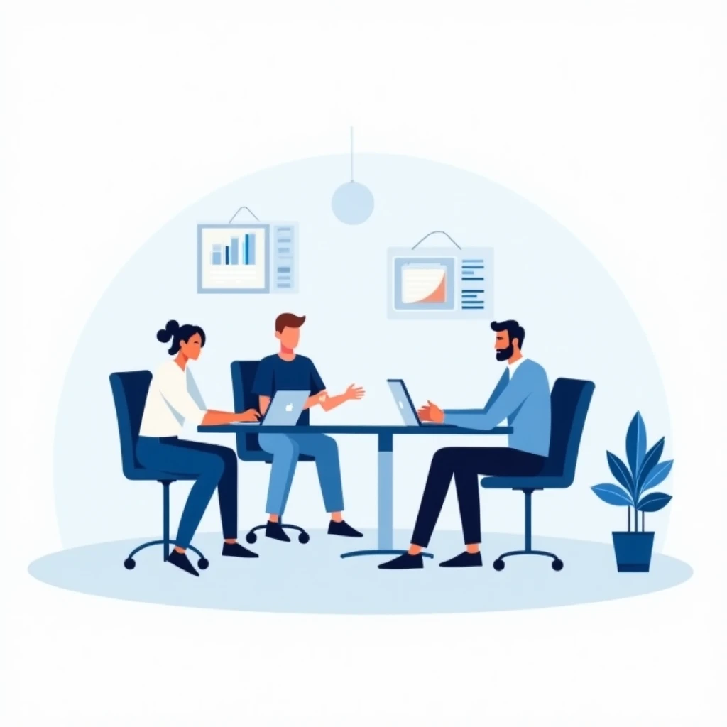 Team meeting in an office