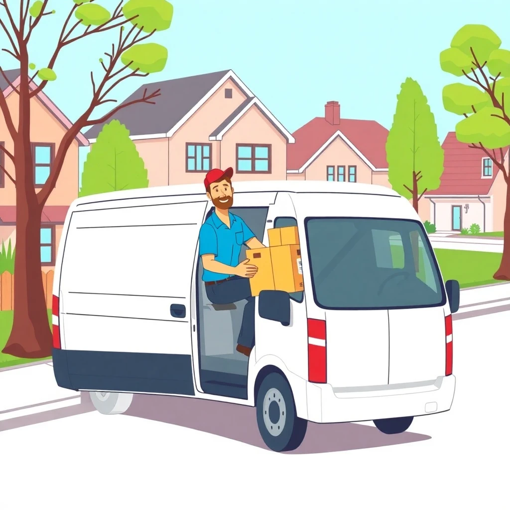 Traditional delivery job in action