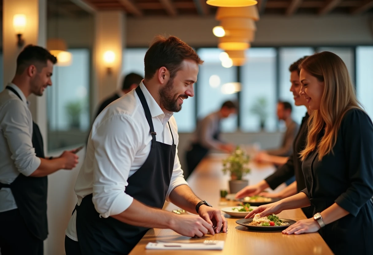 Busy restaurant environment