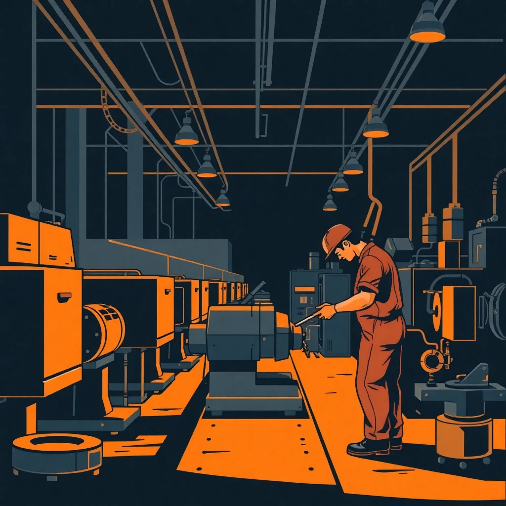 Técnico de mantenimiento en acción