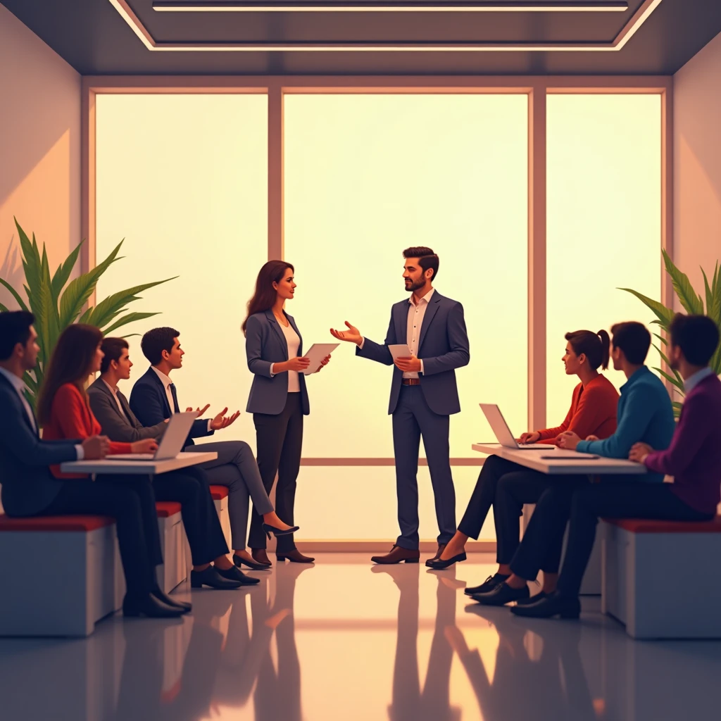 Gerente de eventos en reunión