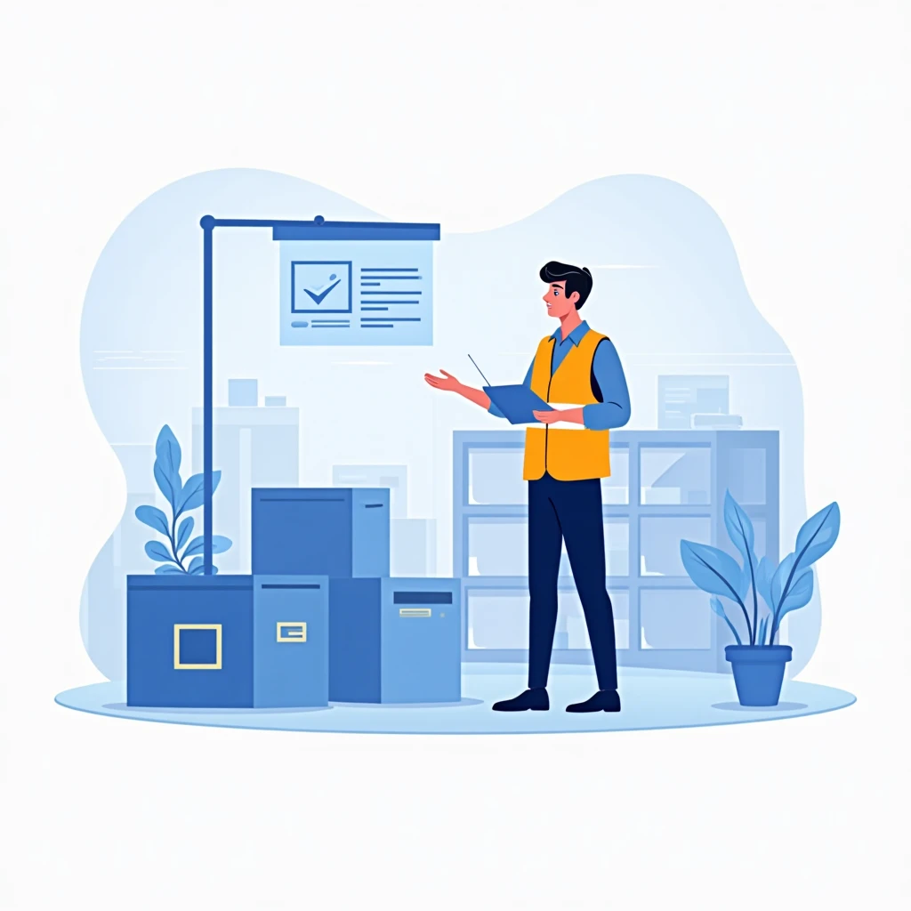 Warehouse supervisor at work