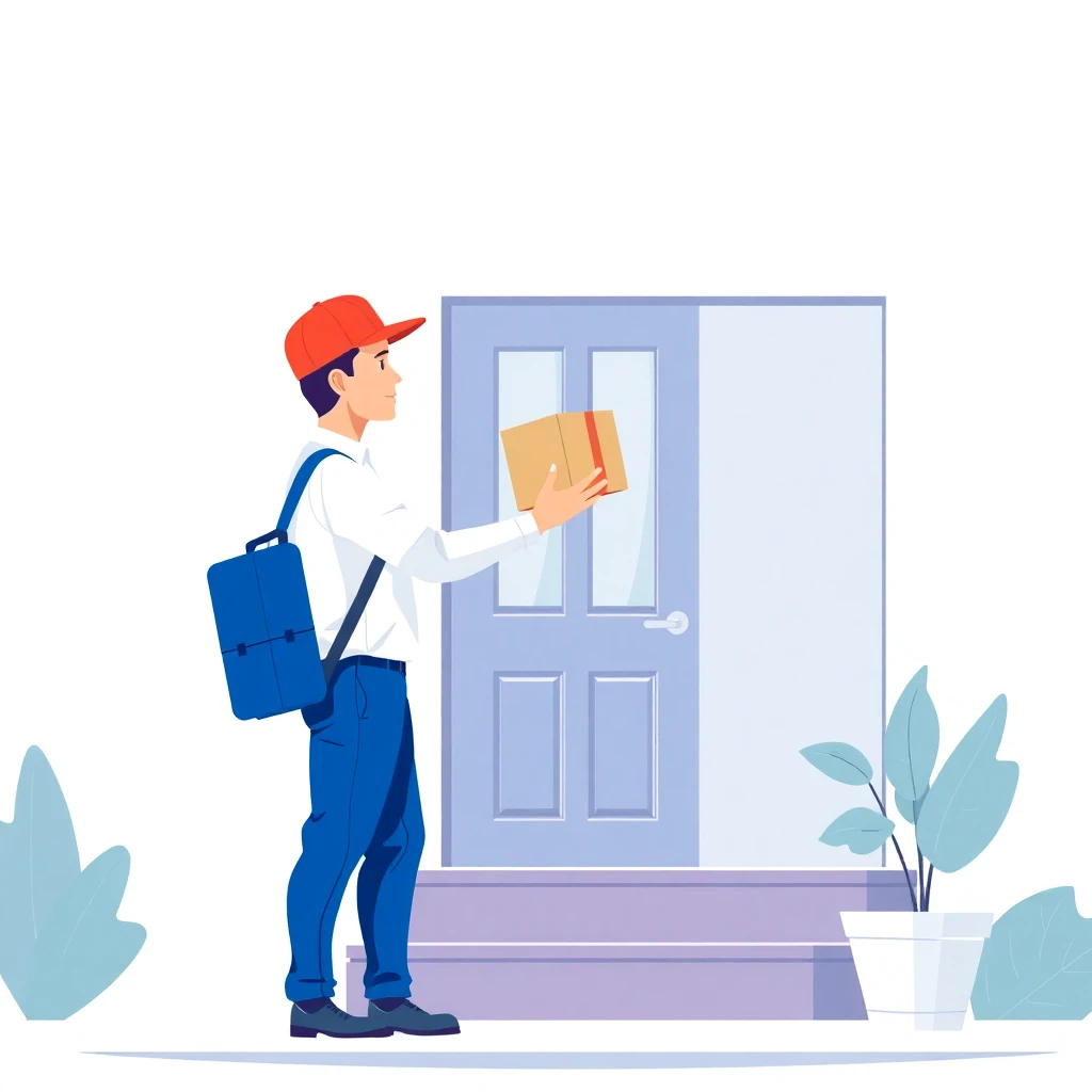 Delivery driver at work