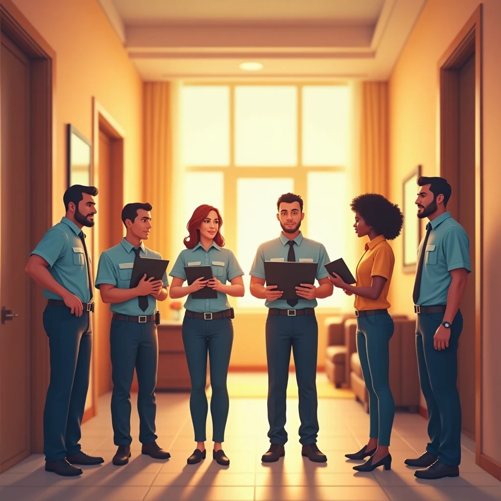 Security team in action